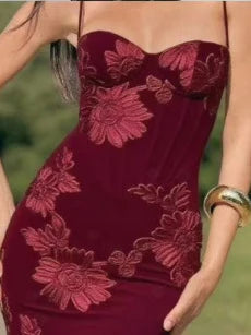 Sexy Backless Floral Maxi Dress