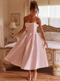 Off-Shoulder Backless Midi Dress