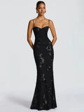 Sexy Backless Floral Maxi Dress
