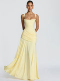Off-Shoulder Ruched Backless Maxi Dress