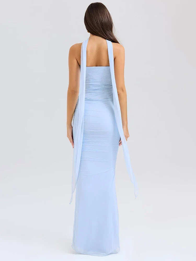 Sexy Strapless Crop Top & Maxi Skirt Set